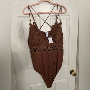 Rue 21 Brown Bodysuit NWT